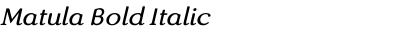 Matula Bold Italic